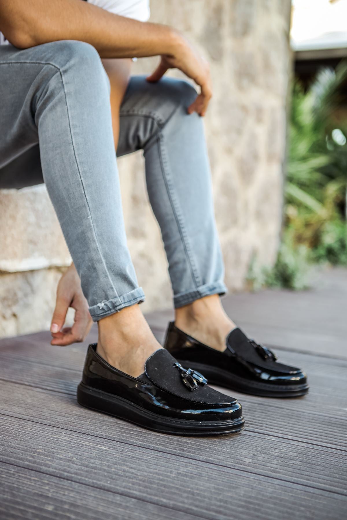 CH002 - RST Loafer Verniciata Men Sneaker Black