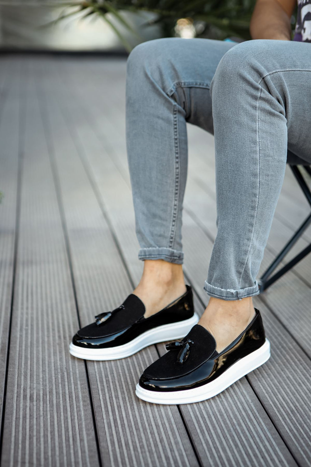 CH002 RBT Loafer Vernicata Herren Sneaker Schwarz