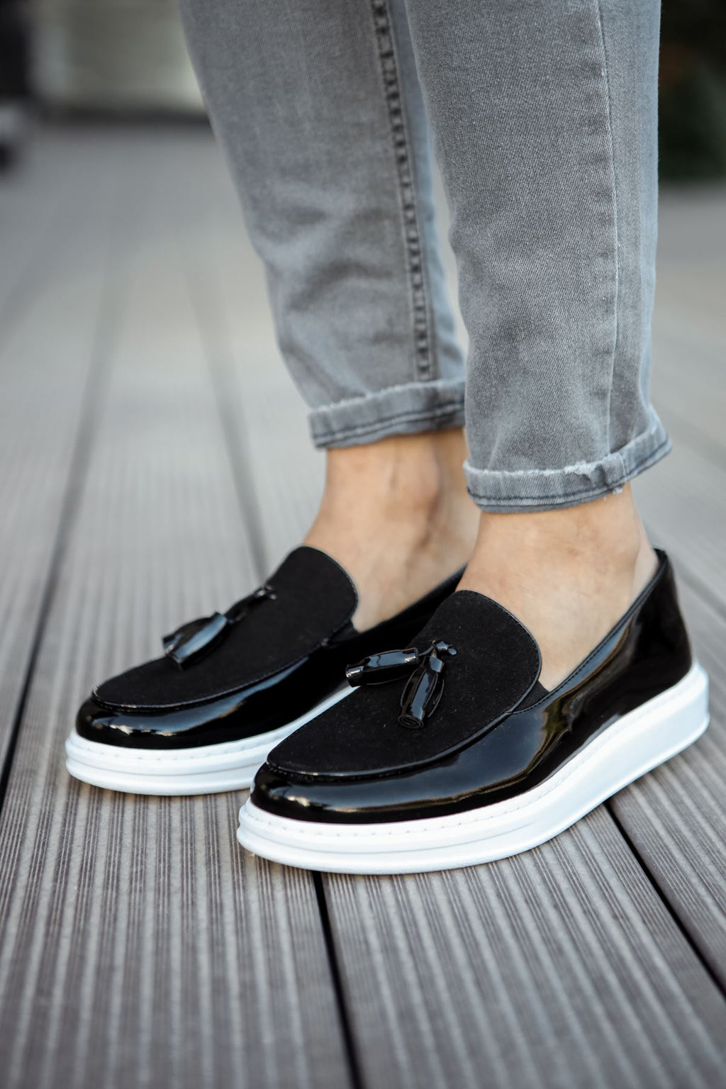CH002 RBT Loafer Vernicata Herren Sneaker Schwarz