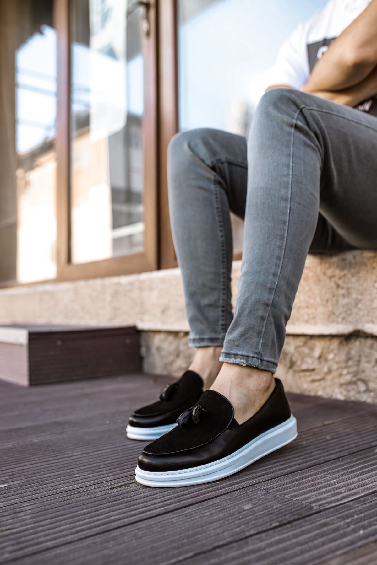 CH002 - CBT Loafer Pelle Men Sneaker Black