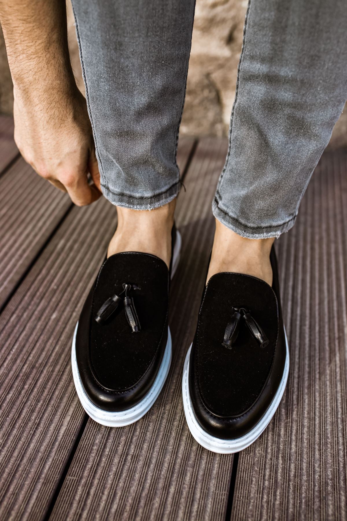 CH002 - CBT Loafer Pelle Men Sneaker Black