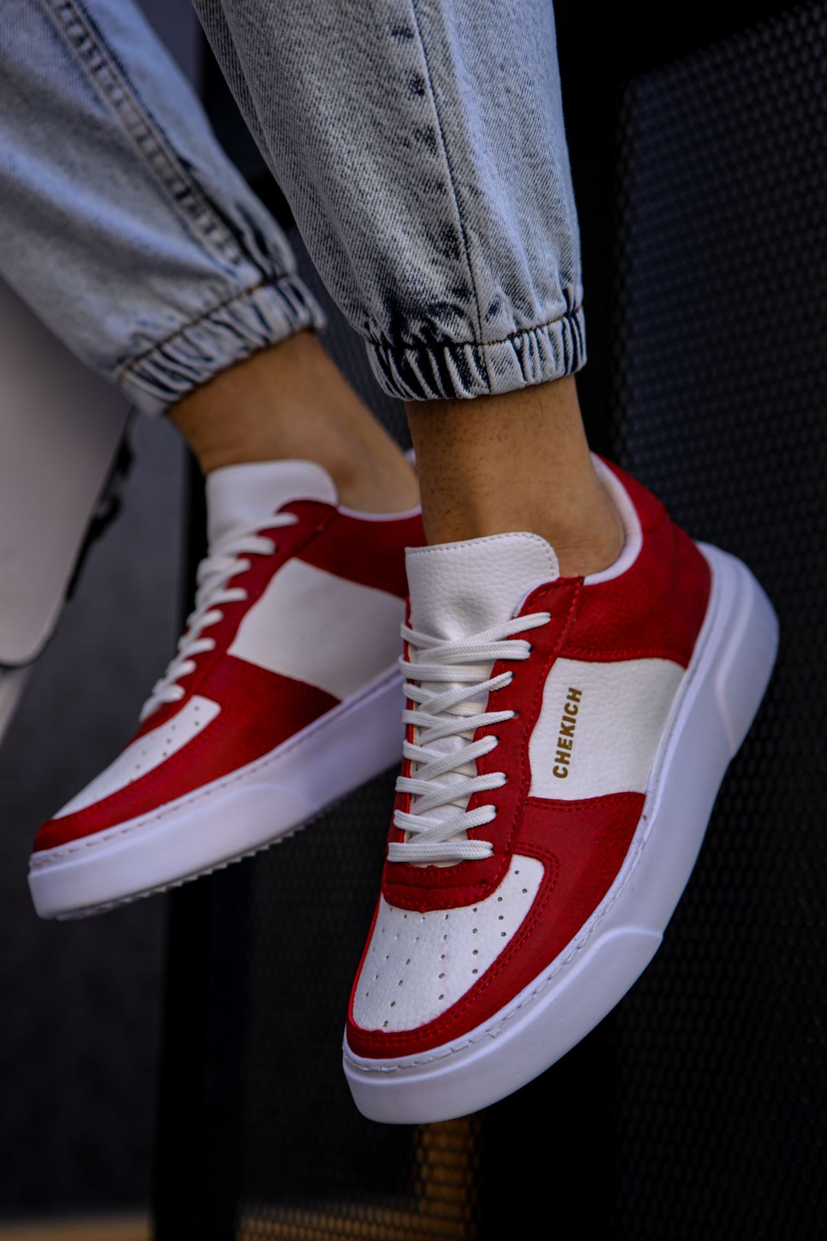 CH087 - CBT Kenton Men Sneaker Red / White