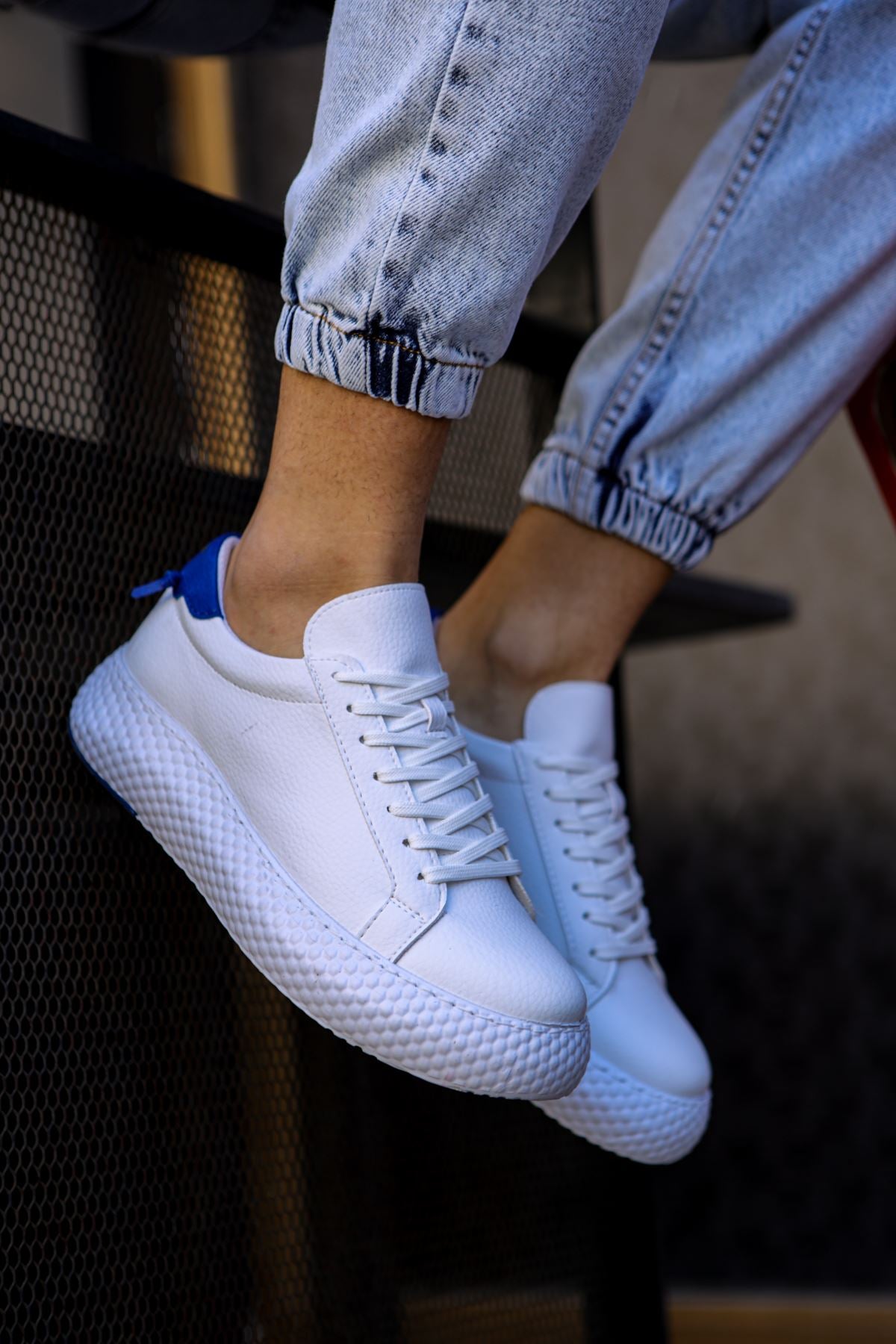 CH107 CBT Felibord Men Sneaker White / SAX Blue