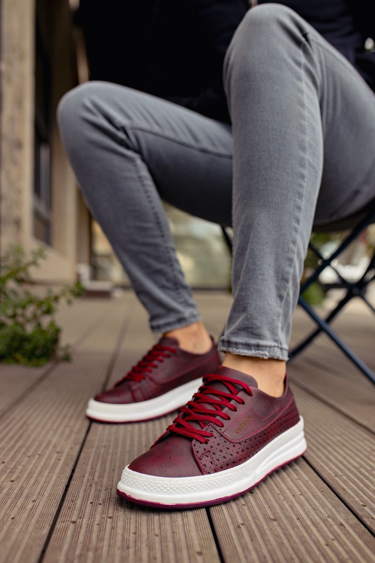 CH043 CBT Cowien Erkek Ayakkabi Burgundy