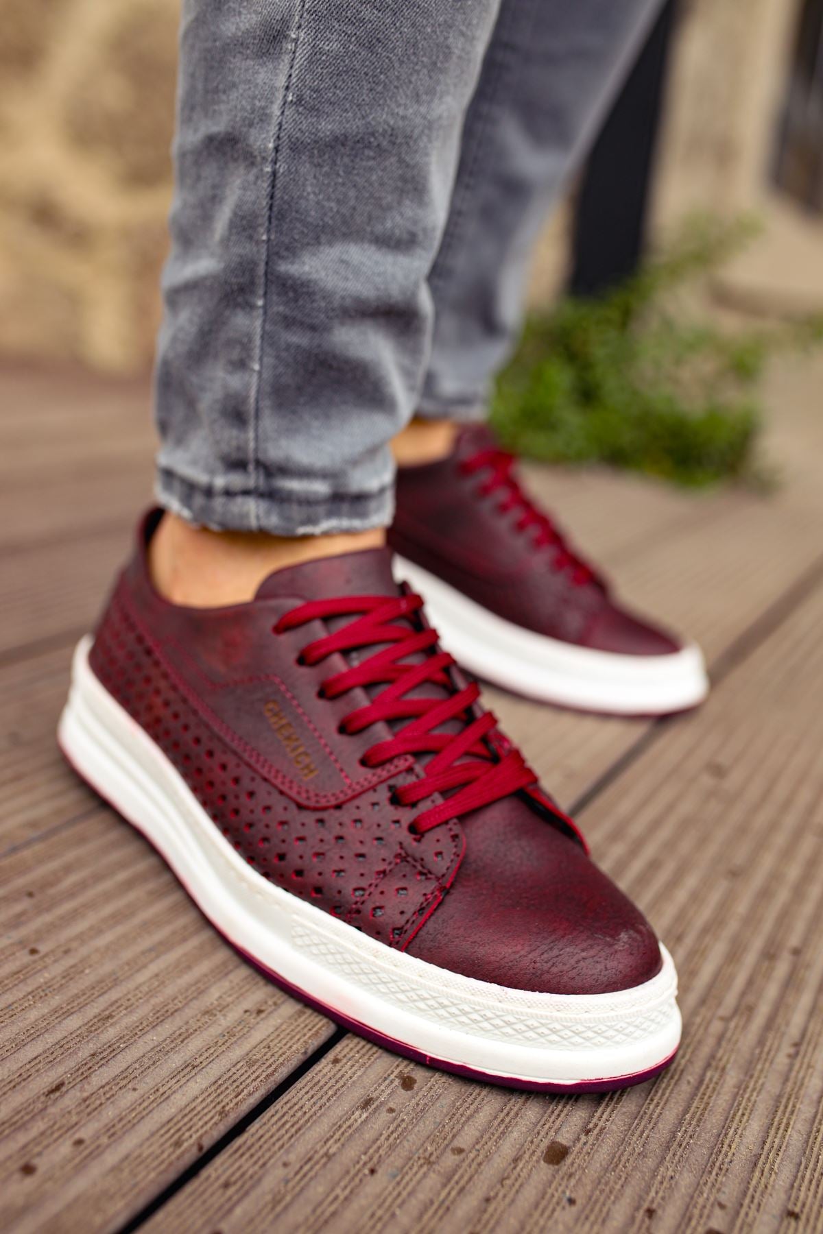 CH043 CBT Cowien Erkek Ayakkabi Burgundy
