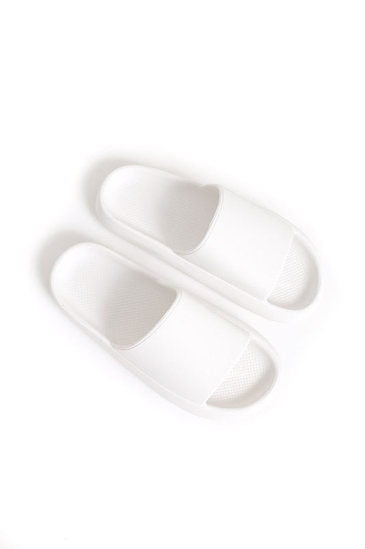 TRL001 Polyurethane Men's Slippers White