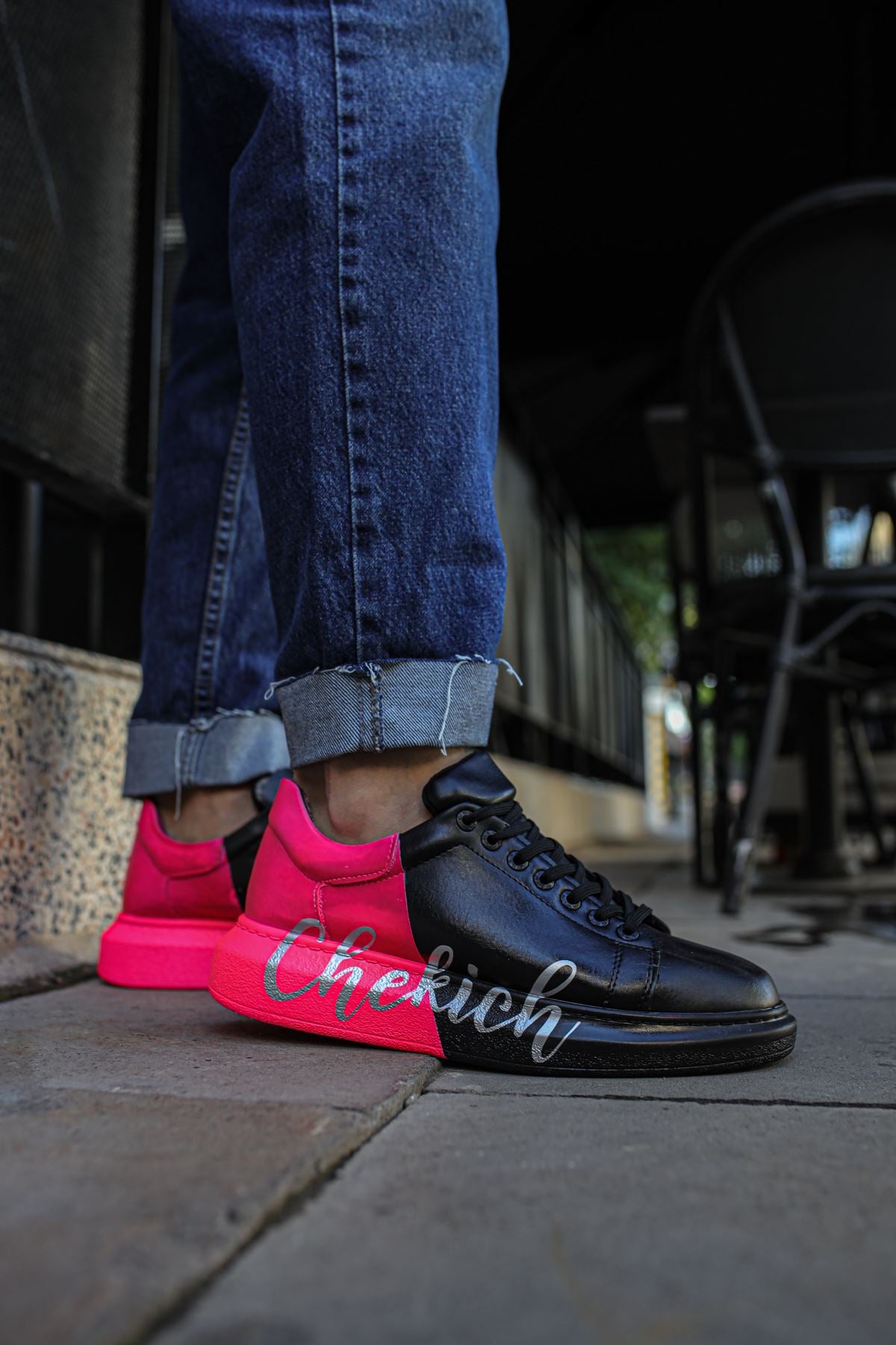 CH254 CST Pittura Men Sneaker 477 Black / PEMBE  CHEKICH