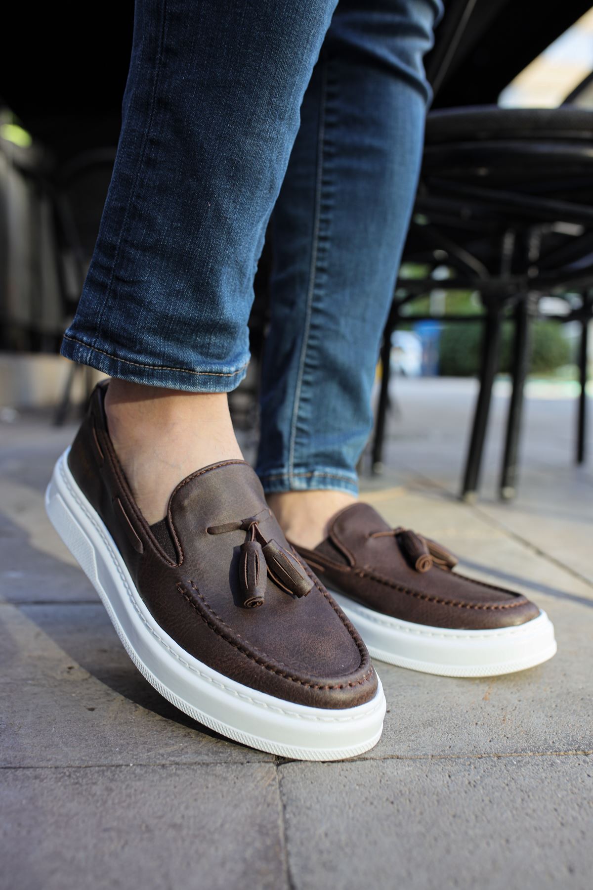CH127 - CBT Loafer-X Men Sneaker Brown