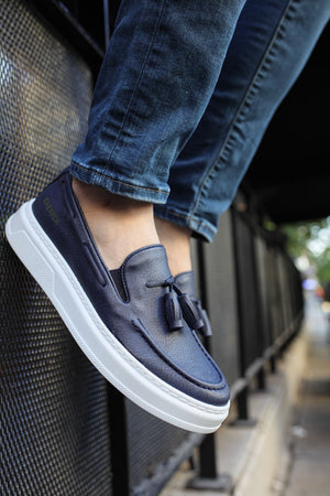 CH127 - CBT Loafer-X Men Sneaker Navy Blue