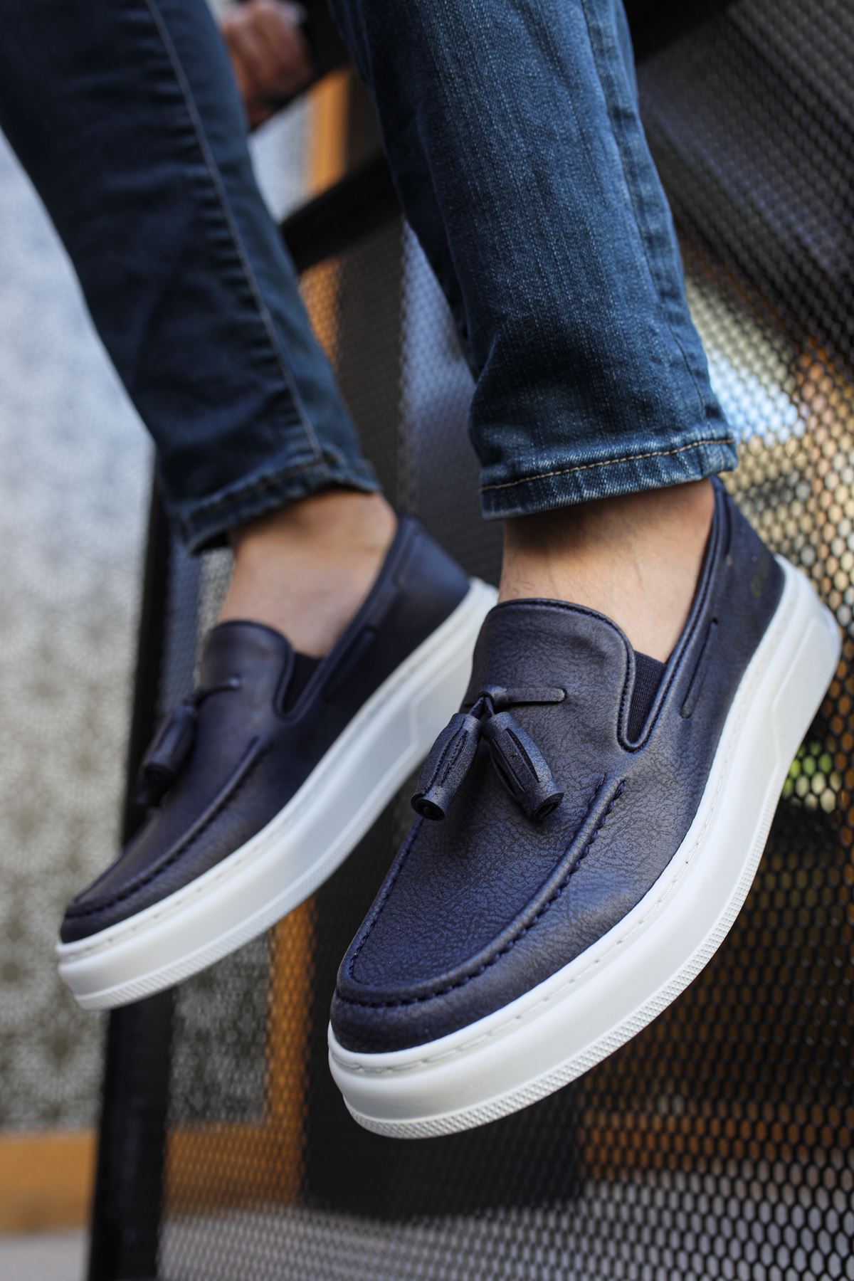 CH127 - CBT Loafer-X Men Sneaker Navy Blue