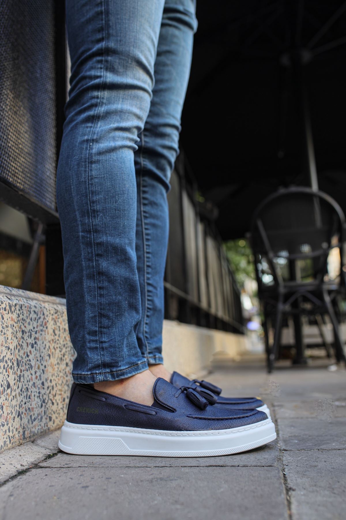 CH127 - CBT Loafer-X Men Sneaker Navy Blue