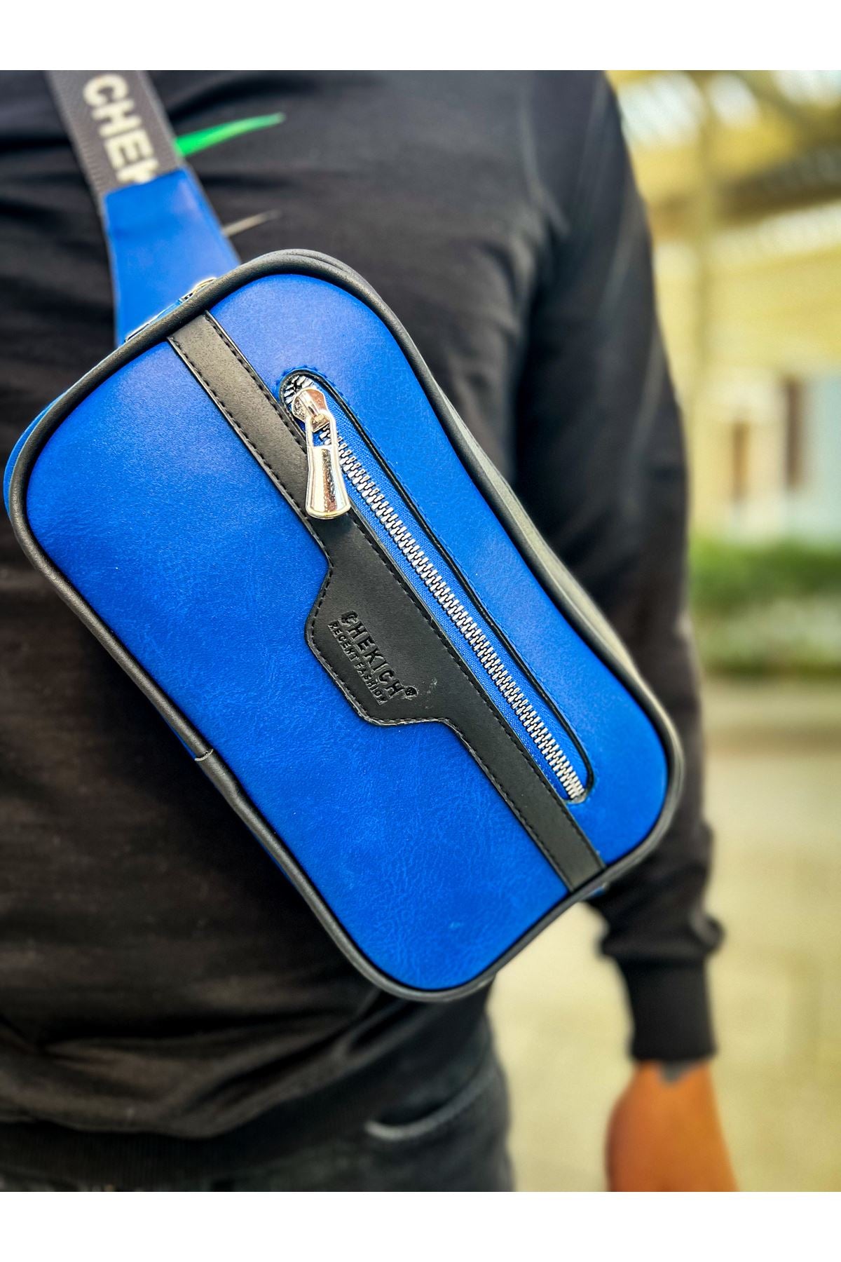 CH101 Poani Tablet Erkek Çanta Black/Blue