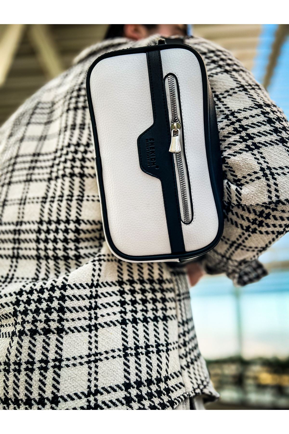 CH101 Poani Tablet Erkek Çanta White/Black