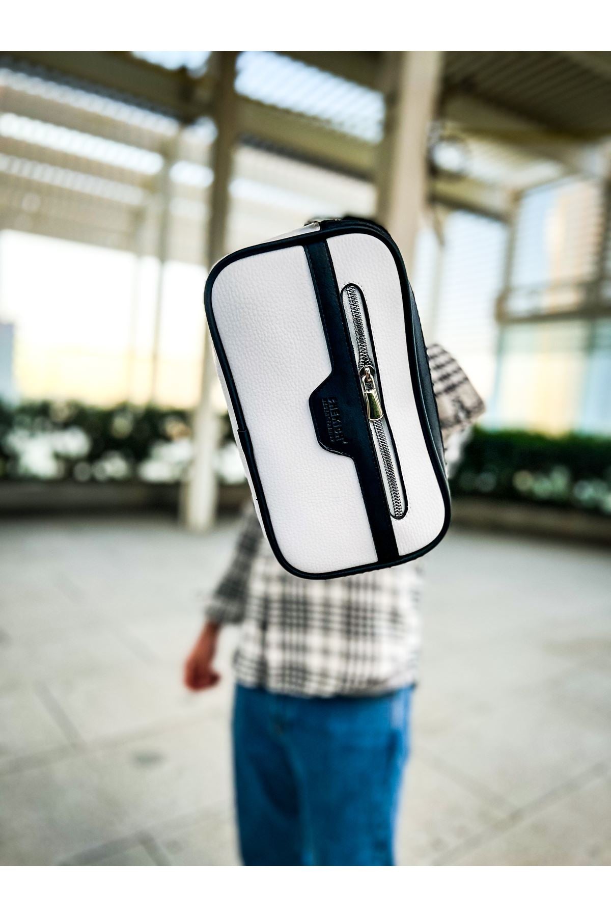 CH101 Poani Tablet Erkek Çanta White/Black