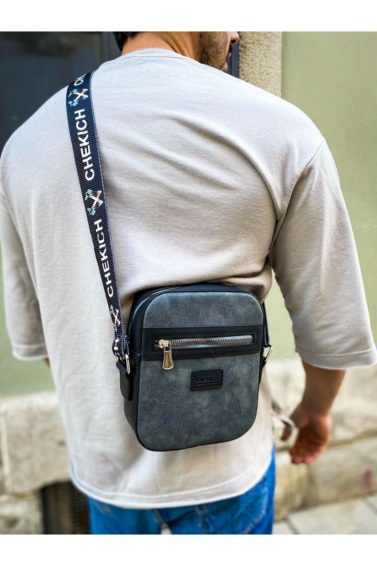 CH102 Stealht Kare Erkek Çanta Black/Grey