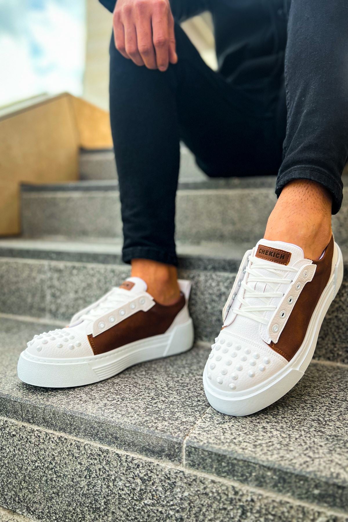 CH169 CBT Thorn Herren Sneaker Weiß/Tan