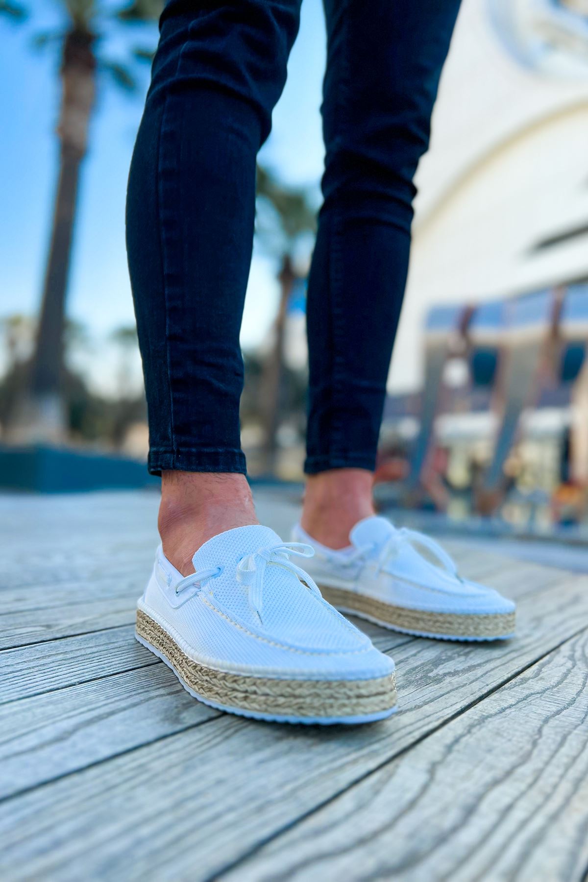 CH311 Espadril Herren Sneaker Weiß