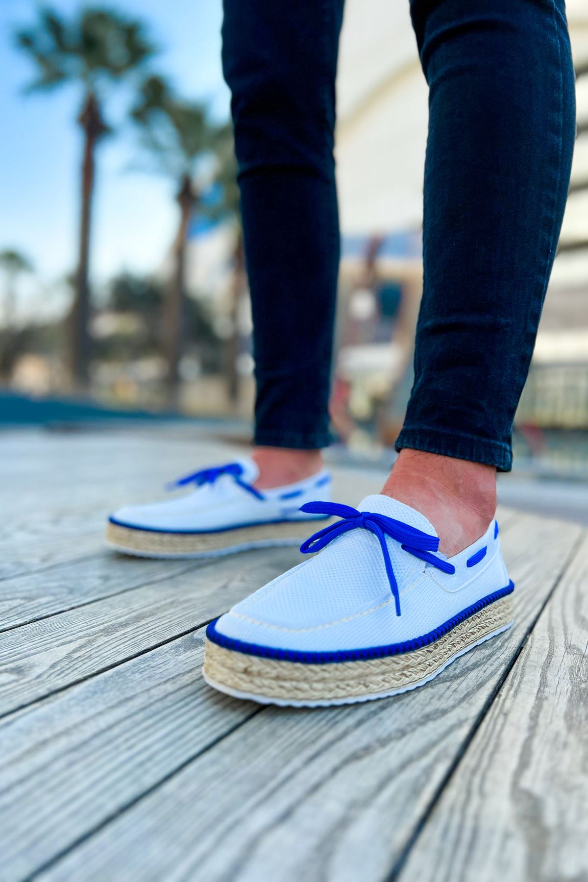 CH311 Espadril Men Sneaker White / SAX Blue