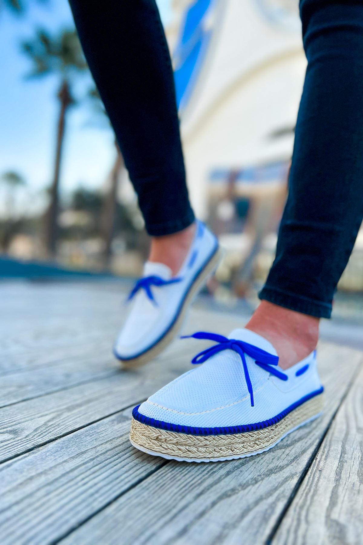 CH311 Espadril Men Sneaker White / SAX Blue