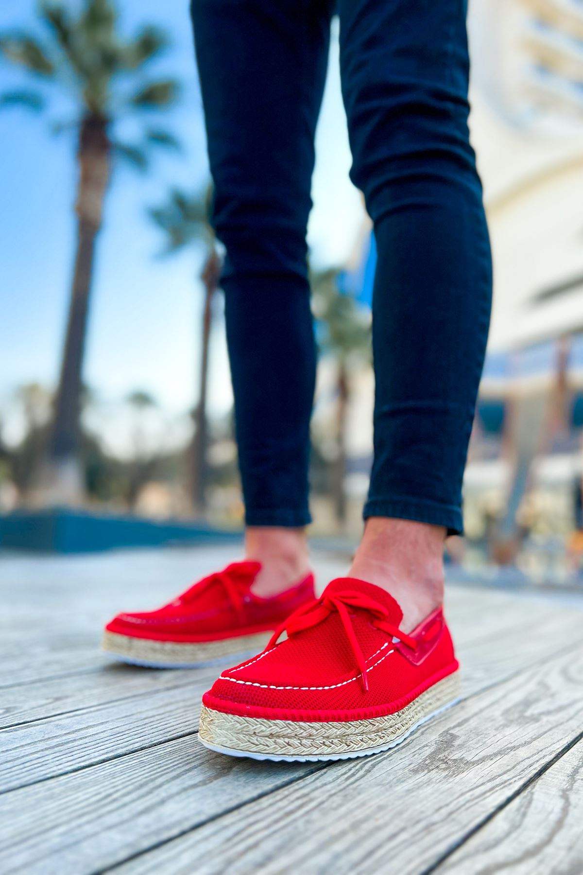 CH311 Espadril Herren Sneaker Rot