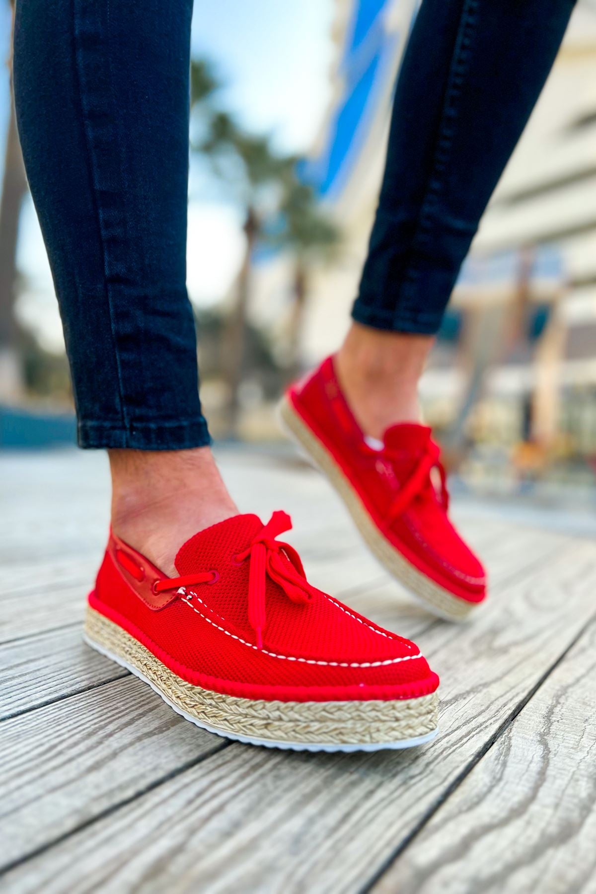 CH311 Espadril Herren Sneaker Rot