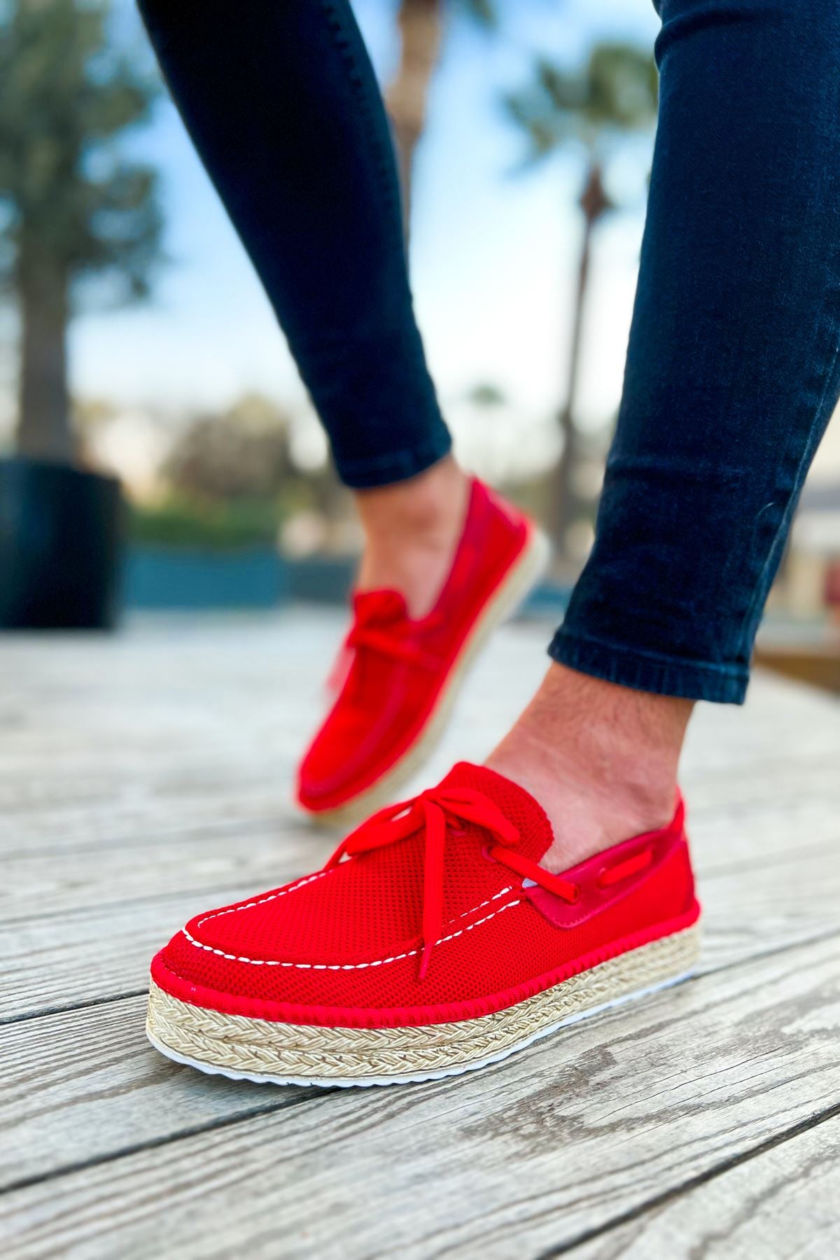 CH311 Espadril Herren Sneaker Rot