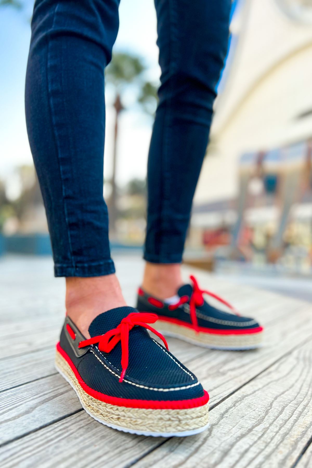 CH311 Espadril Men Sneaker Black - Red