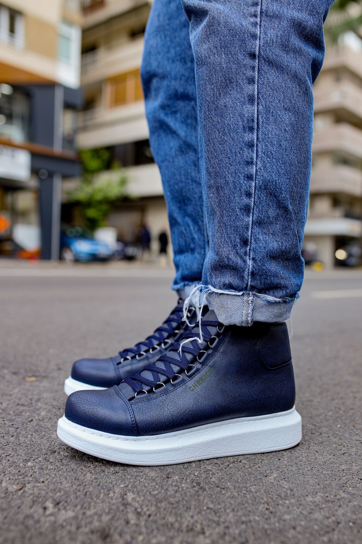 CH258 - CBT Roma Men's Boots Navy Blue
