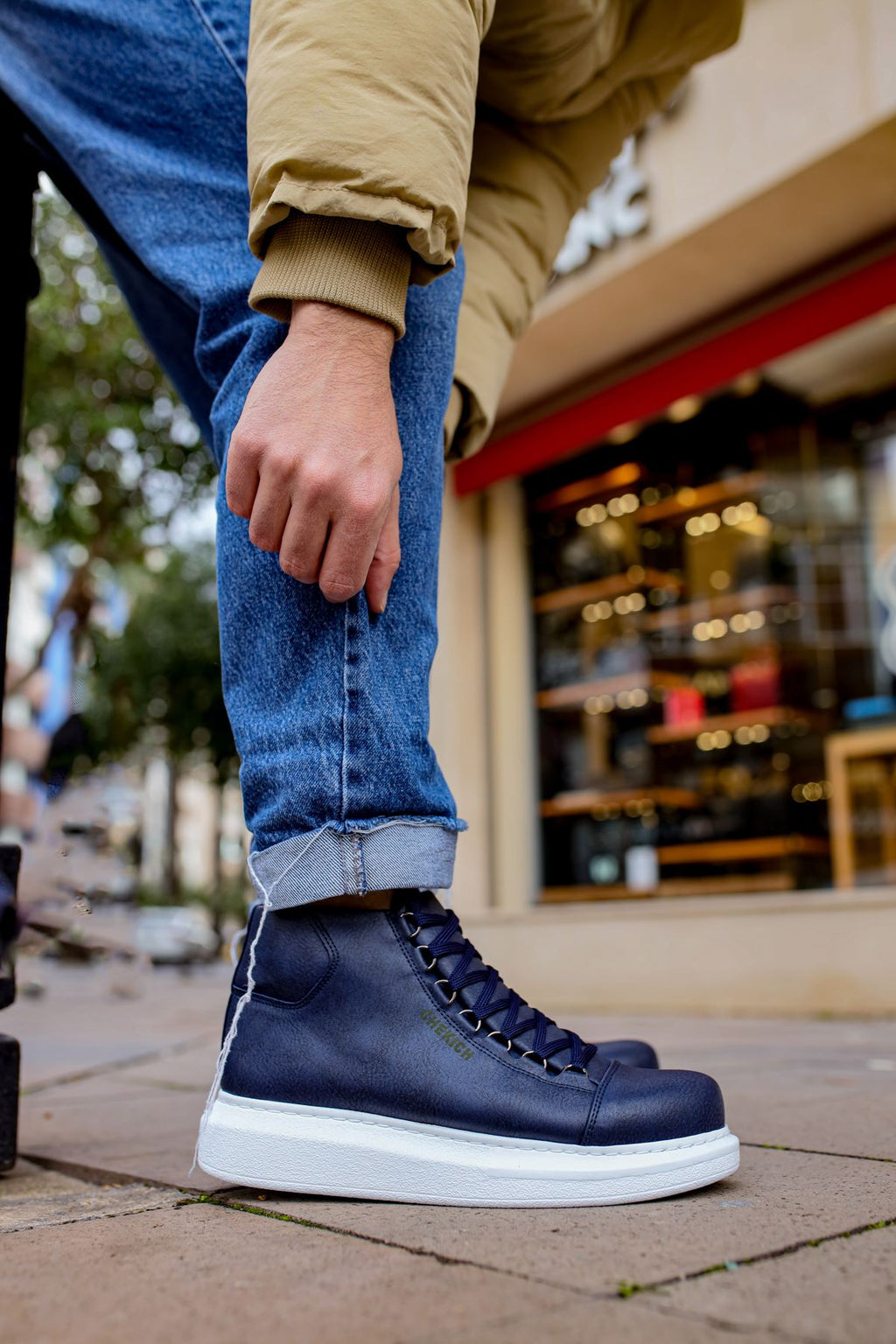 CH258 - CBT Roma Men's Boots Navy Blue