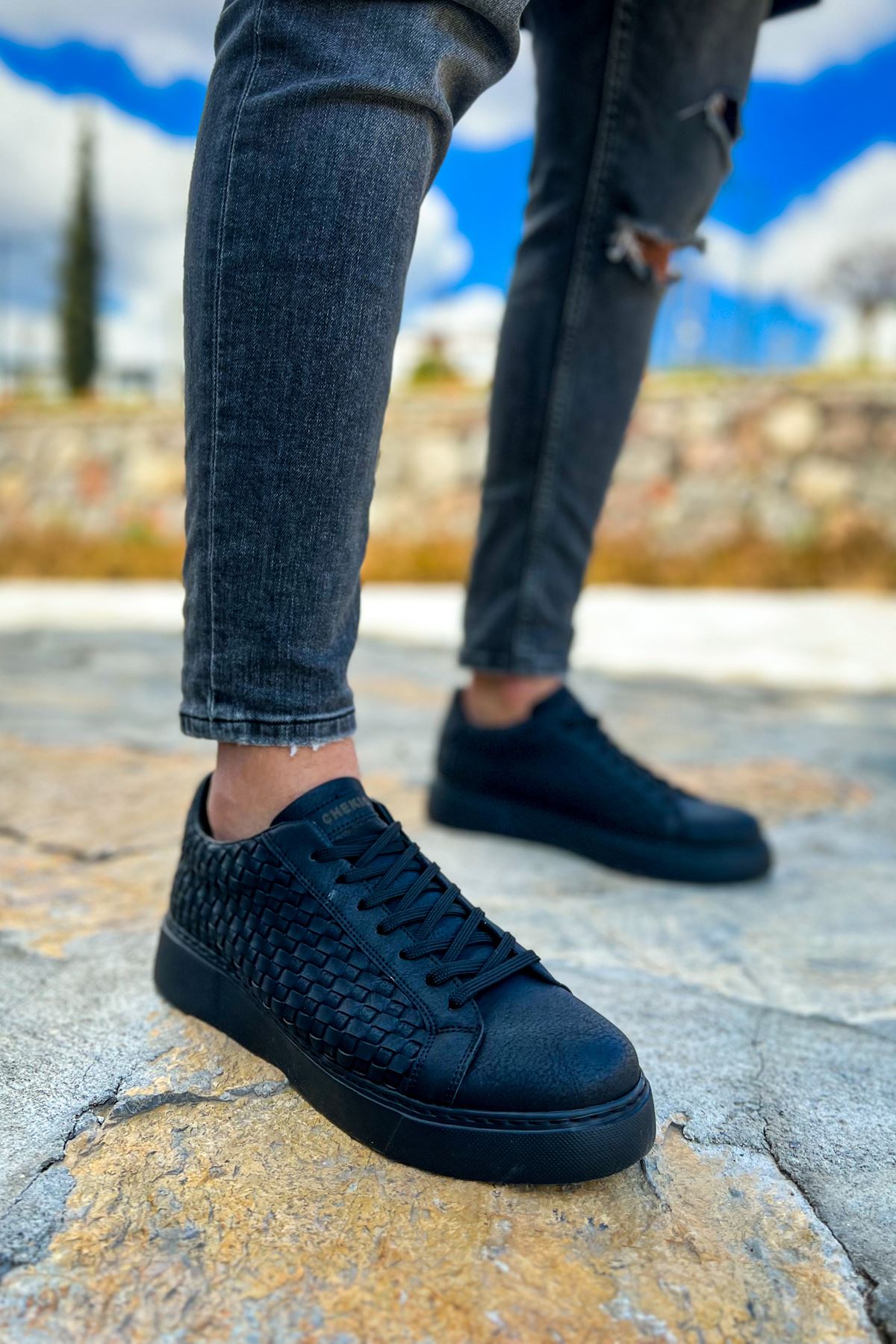 CH203 OST Maglieria Herren Sneaker Schwarz