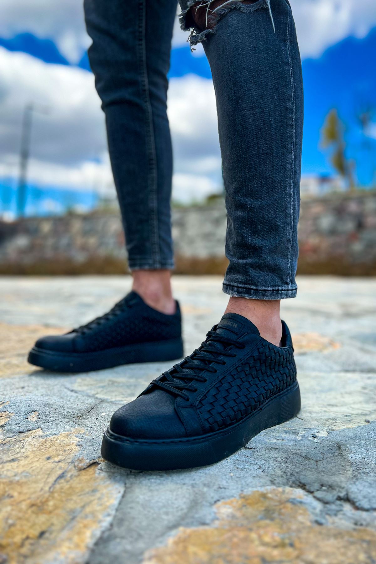 CH203 OST Maglieria Herren Sneaker Schwarz