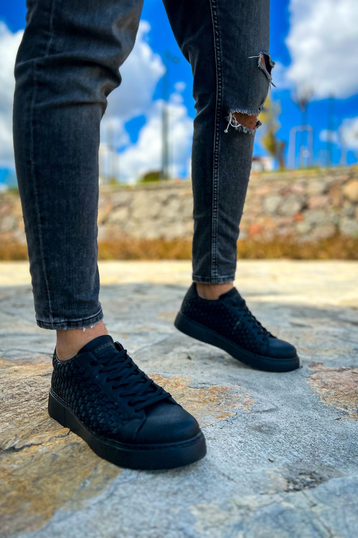 CH203 OST Maglieria Herren Sneaker Schwarz