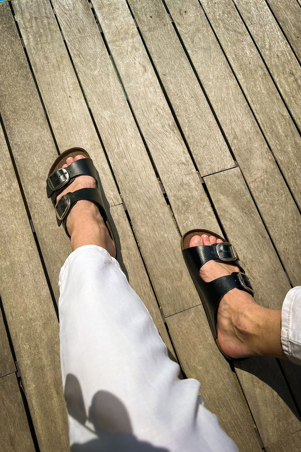 TRL001 Chekich Deri Terlik Black