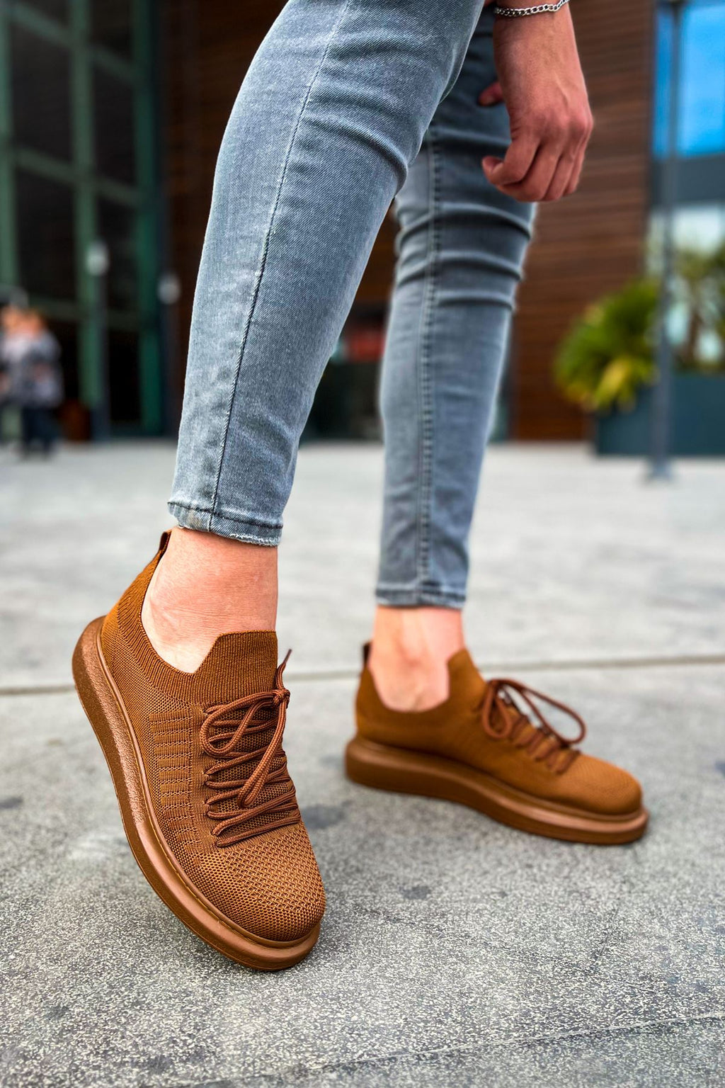 CH307 RT Tricot Men Sneaker Tan