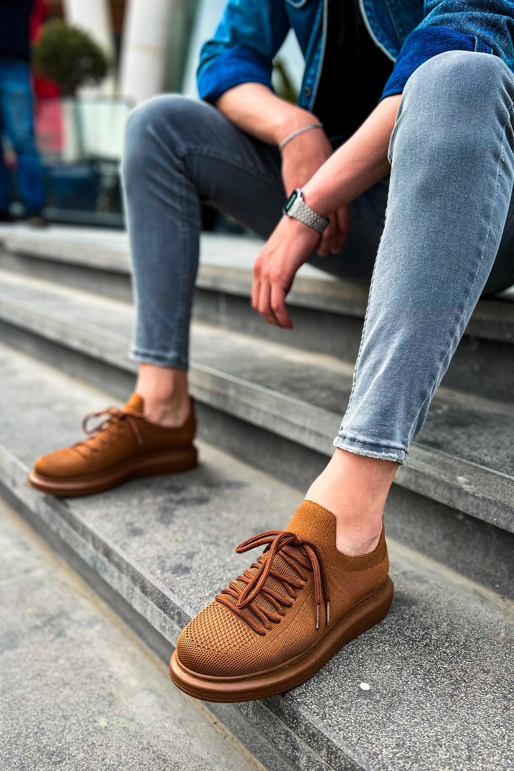 CH307 RT Tricot Men Sneaker Tan