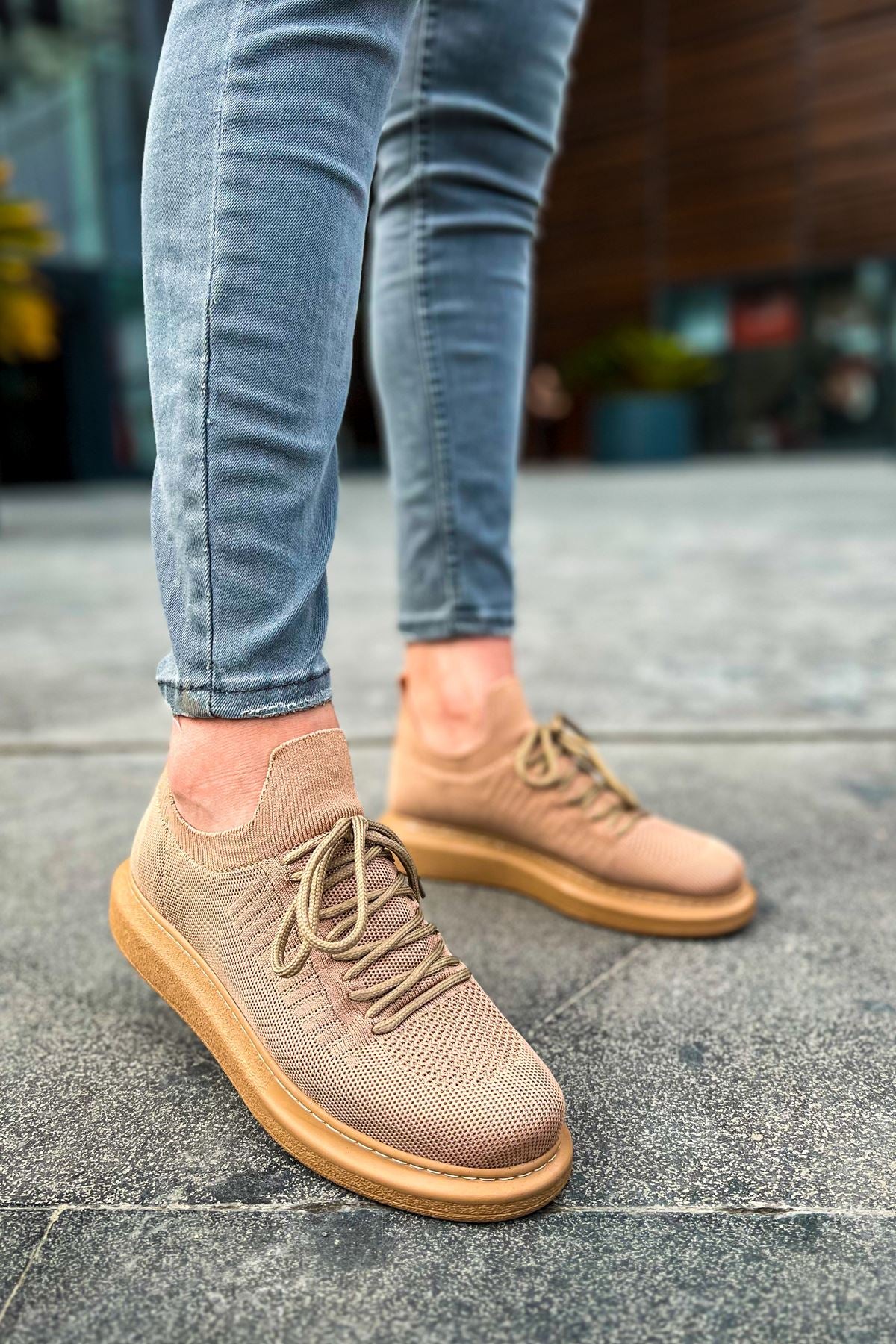 CH307 RT Tricot Men Sneaker KAHVE