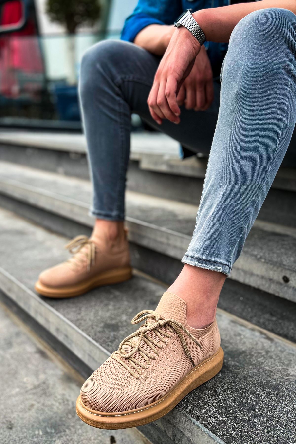 CH307 RT Tricot Men Sneaker KAHVE