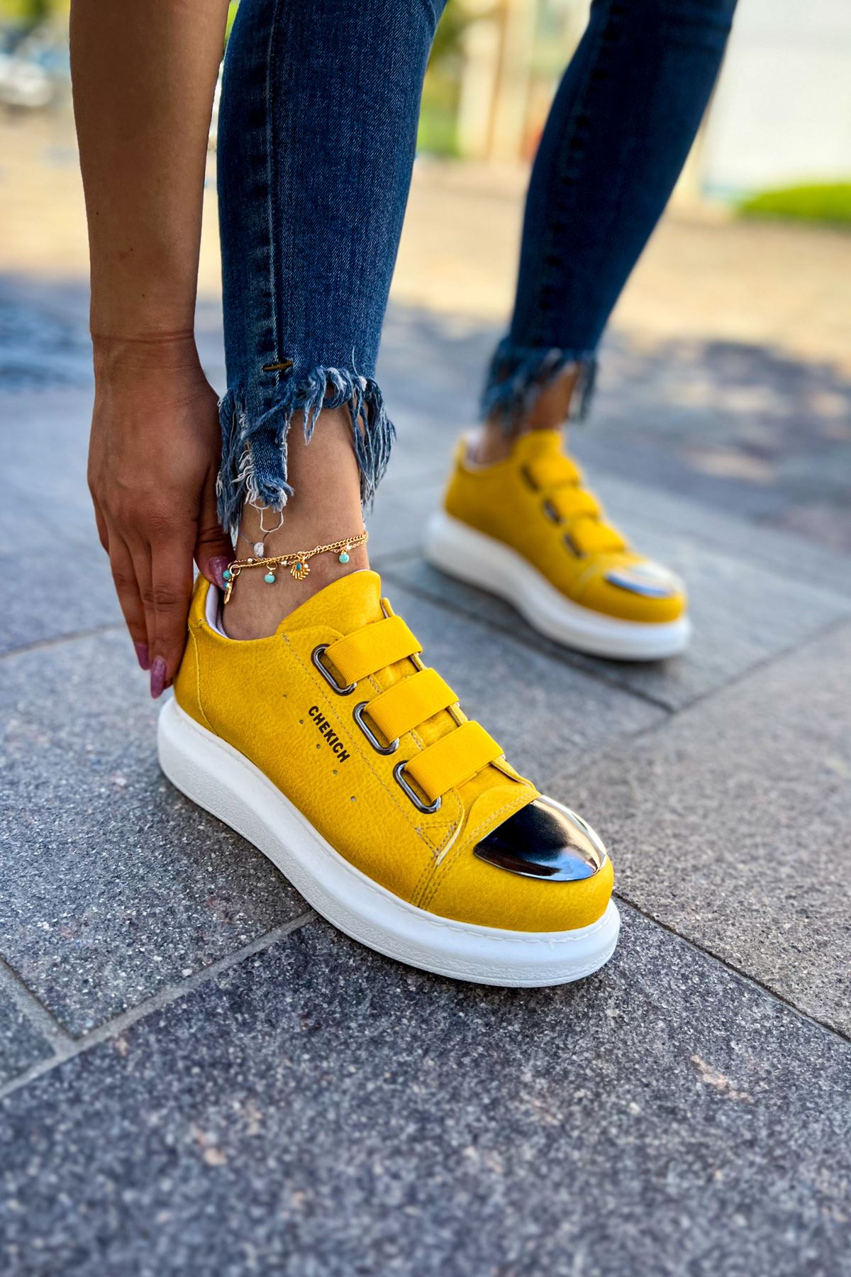 CH251 CBT Mirror Kadın Ayakkabı Yellow