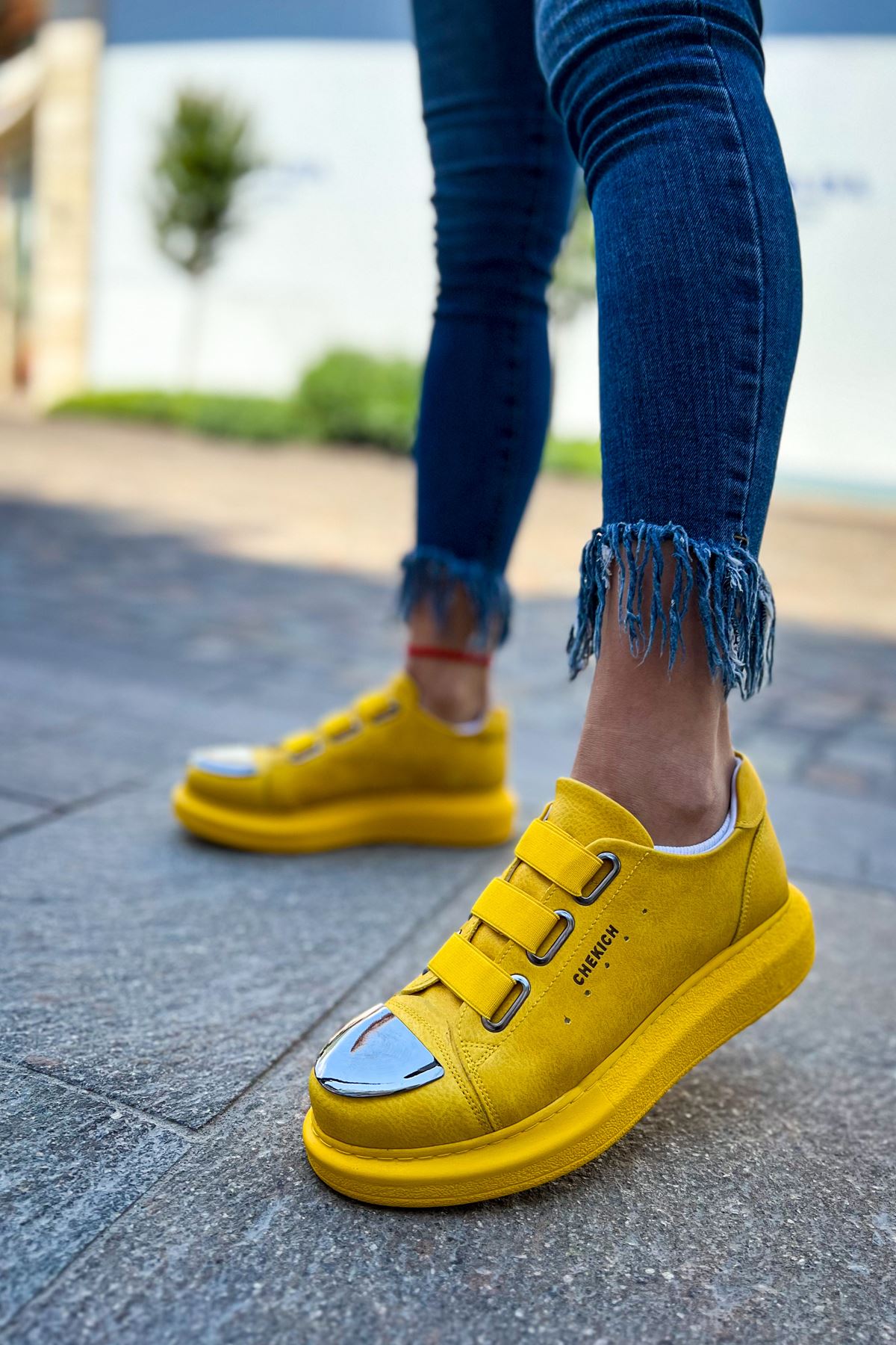 CH251 CRT Mirror Kadın Ayakkabı Yellow