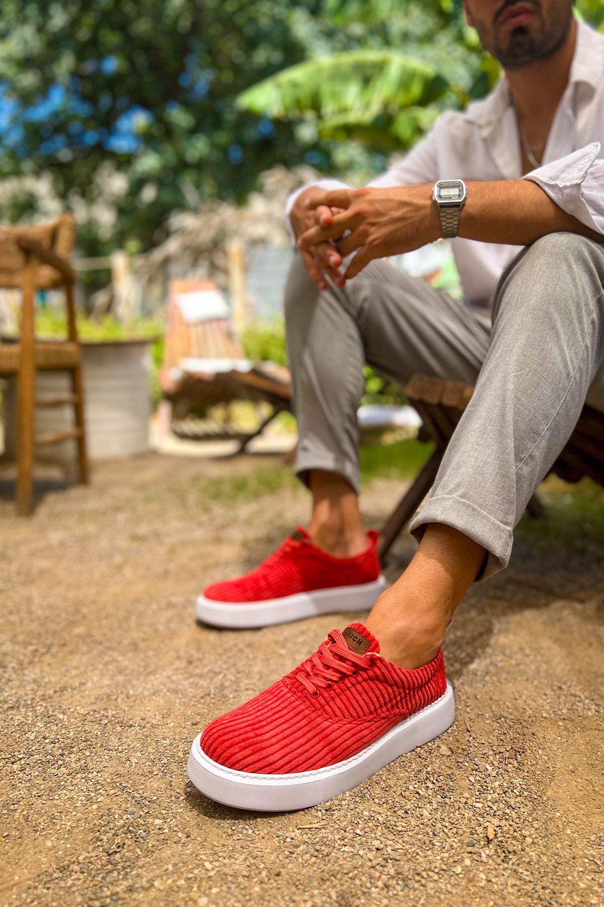 CH173 - KBT Velluto Men's Sneakers Red