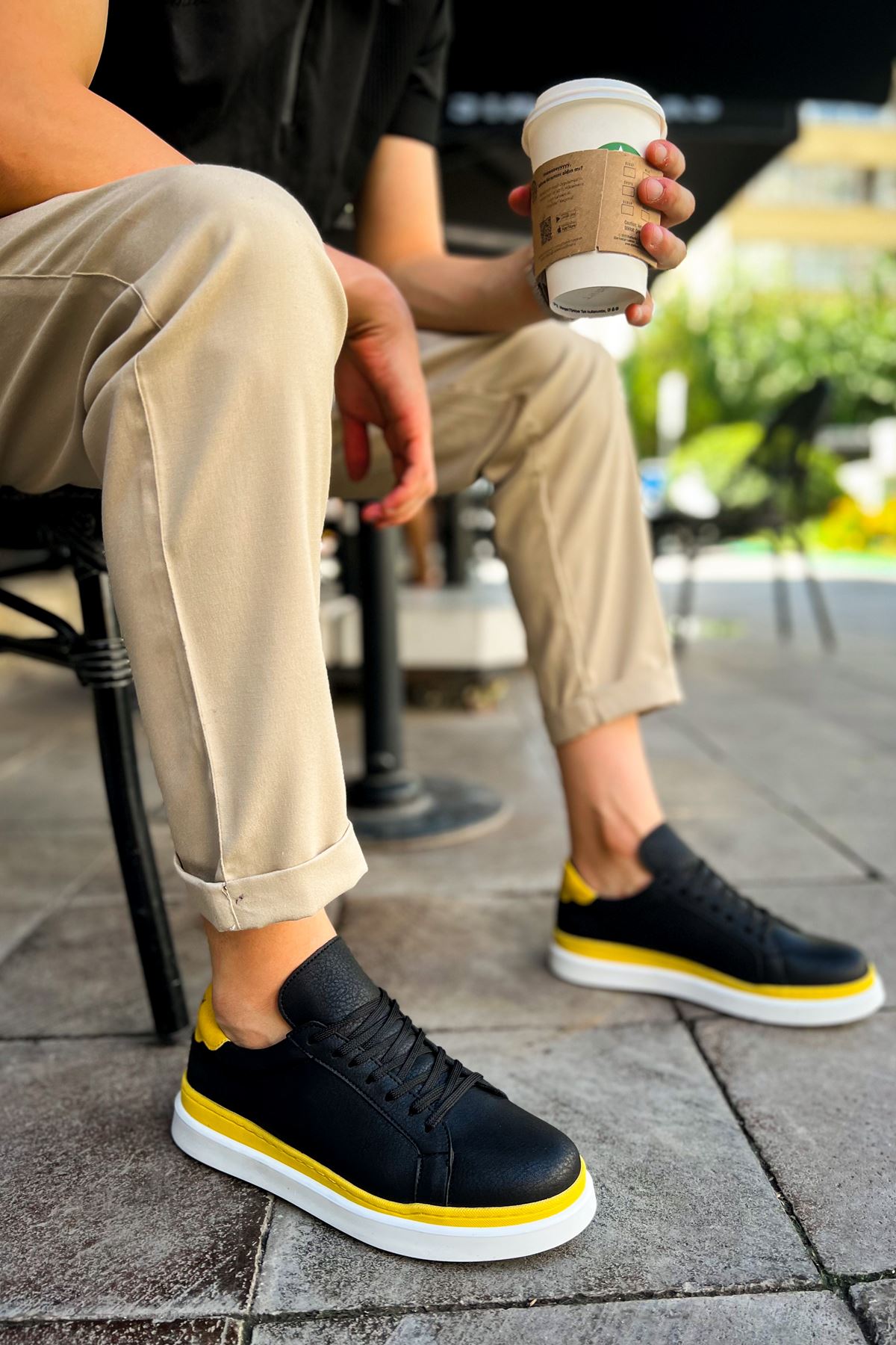 CH979 Santoni GBT Spor Men Sneaker Black/SARI