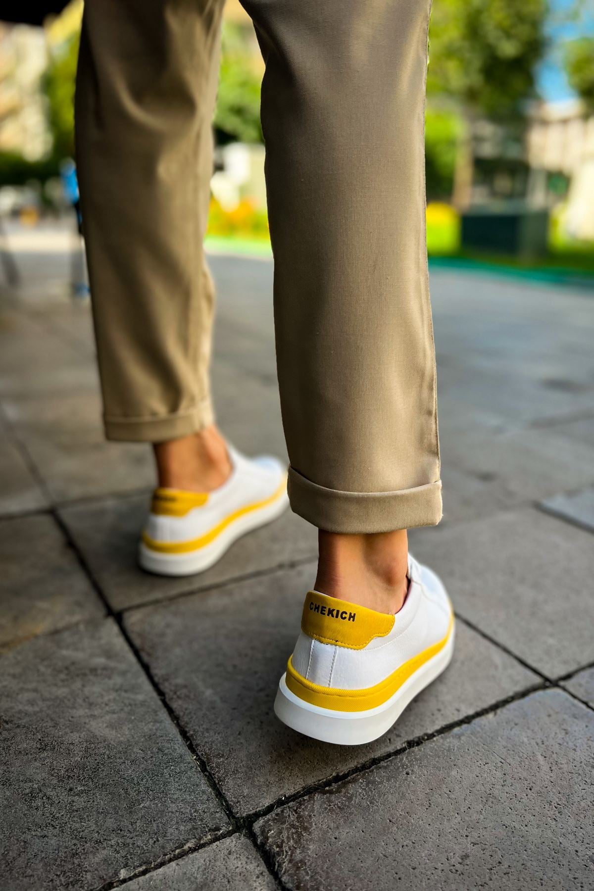 CH979 Santoni GBT Spor Men Sneaker White/SARI