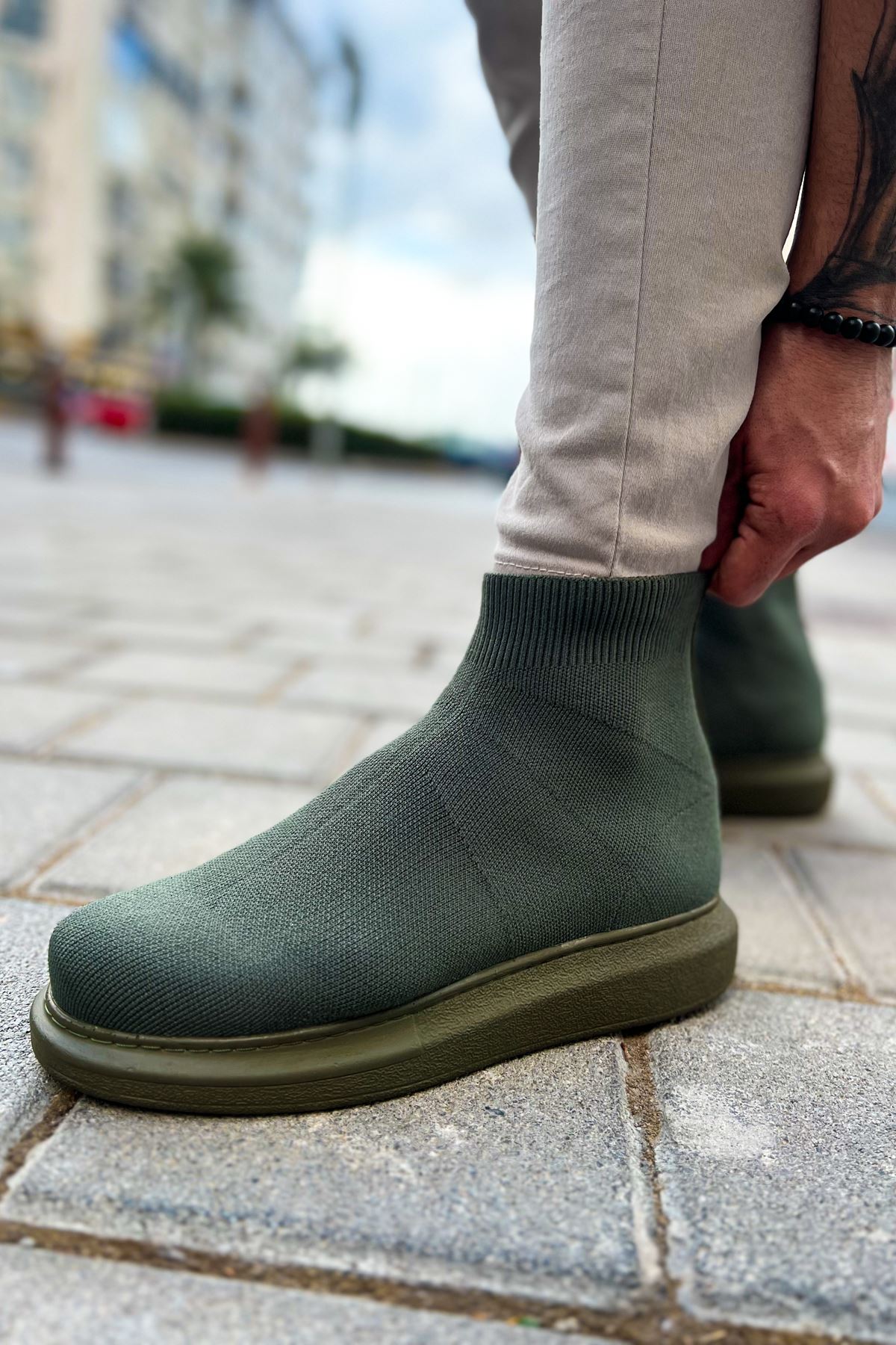 CH207 TRT Maglieria-T Herren Sneaker HAKI