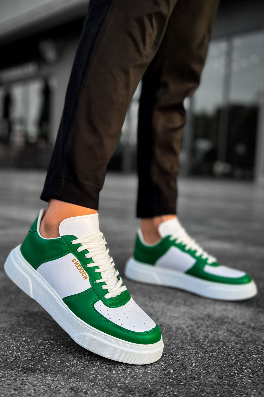 CH087 - FBT Kenton Men Sneaker Green / White