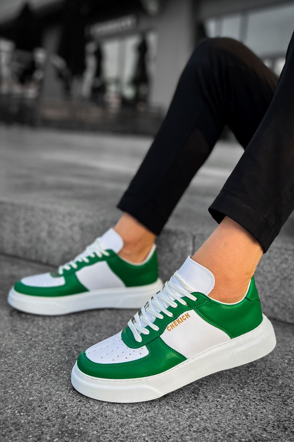 CH087 - FBT Kenton Men Sneaker Green / White