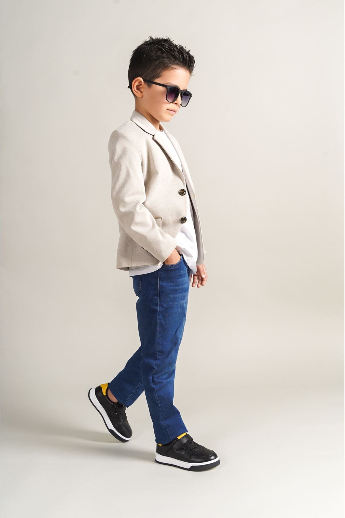 1009 Prime Kids Shoes Black/Yellow
