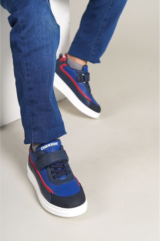 1015 Star-X Kids Shoes Navy Blue - Blue - Red