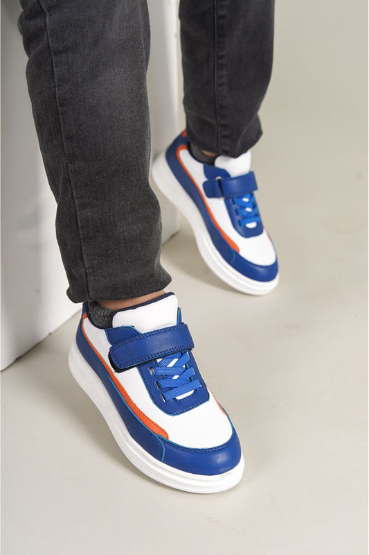 1015 Star-X Kids Shoes Mavi White Orange