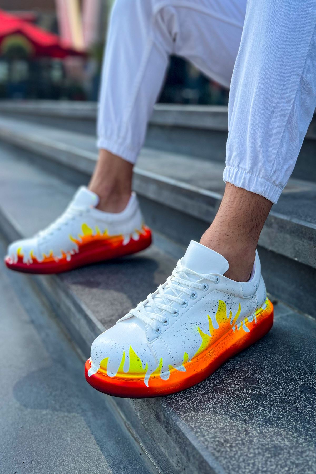 CH254 - CBT Pittura Men's Sneakers 535 Red ALEV