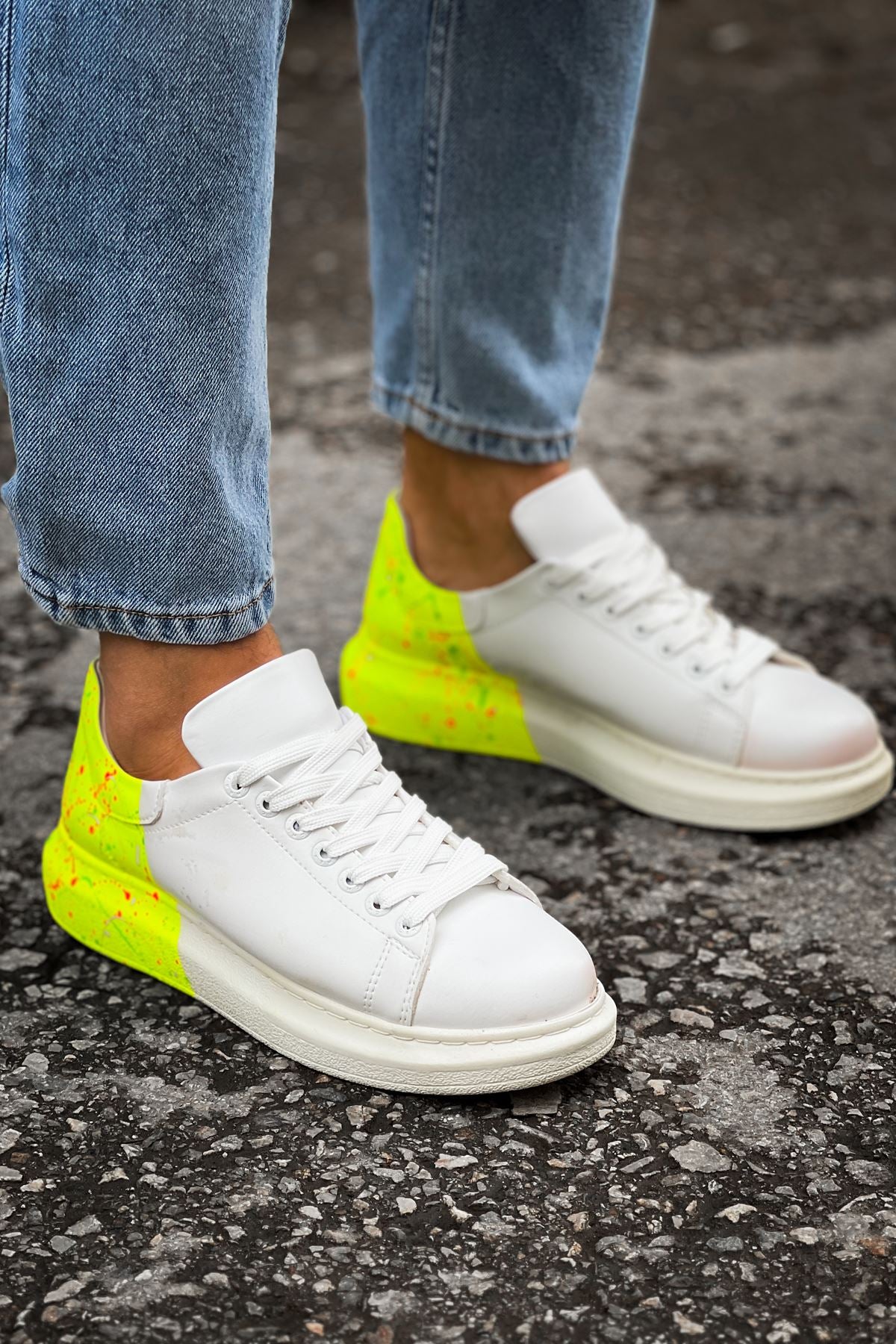 CH254 CBT Pittura Men Sneaker 502 NEON SARI TOPUK SPLUSH